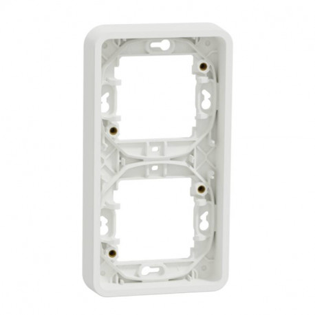 PLAQUE - DOUBLE - VERTICALE - ENCASTRE - BLANC - MUREVA