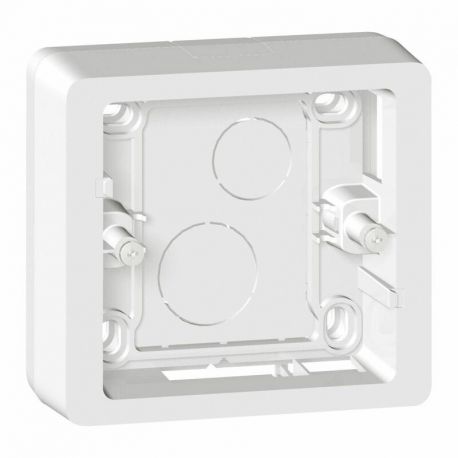 Cadre compatible Mosaic Céliane et Soliroc - 1 poste - Blanc