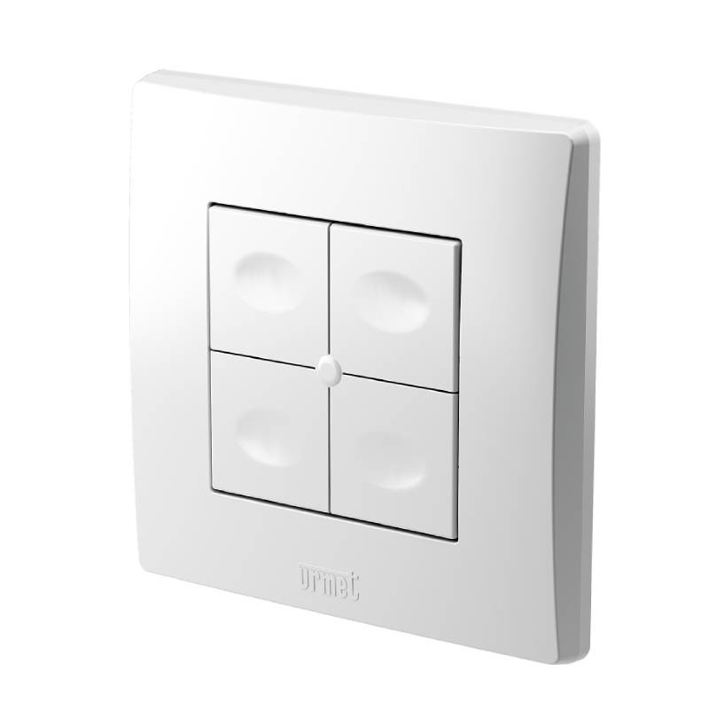                         Télécommande murale multifonction TLM4-UP Yokis Urmet  - 4 touches - Zigbee 3.0 - Blanc