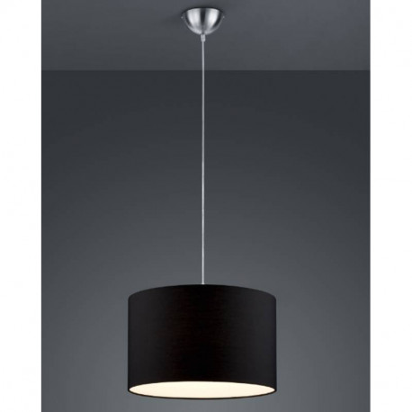 SUSPENSION - HOTEL - ACIER BROSSE - E27 - ABJ NOIR - Ø400 
