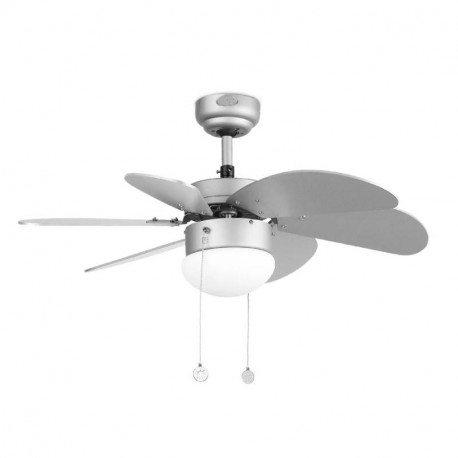 Ventilateur plafond silencieux Palao - Pièce 13m² - 3 vitesses - Gris