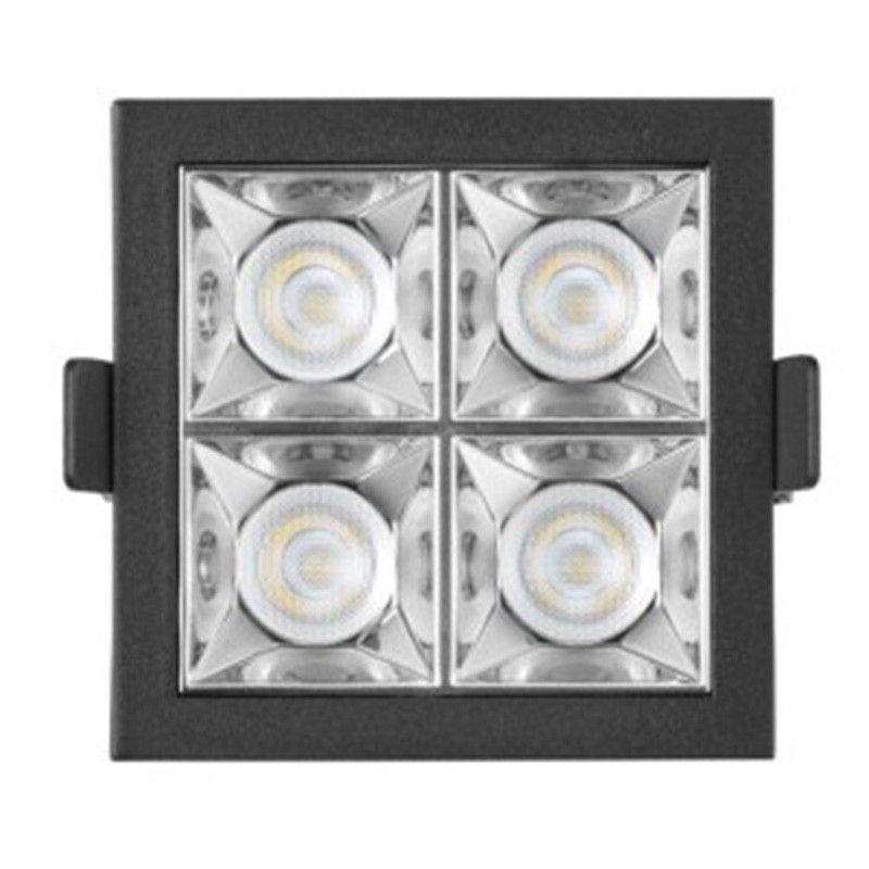                         Plafonnier LED intérieur carré noir LINE Luxolum - 11W - 600LM - 75x75 - 3000K - 36°- Dimmable