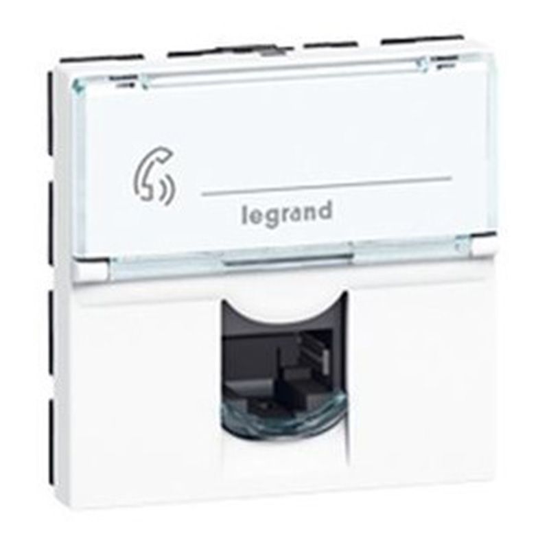                         Prise RJ45 Legrand Mosaic - Blanc - Catégorie 6 - FTP - 2 modules