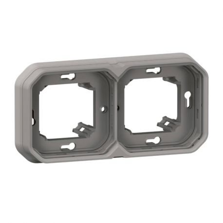 PLAQUE - ENCASTRE - 2 POSTES - HORIZONTAL/VERTICAL - PLEXO 