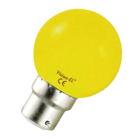 LED SPHERIQUE DECO DEPOLIE - B22 - 1W - JAUNE - Ø45