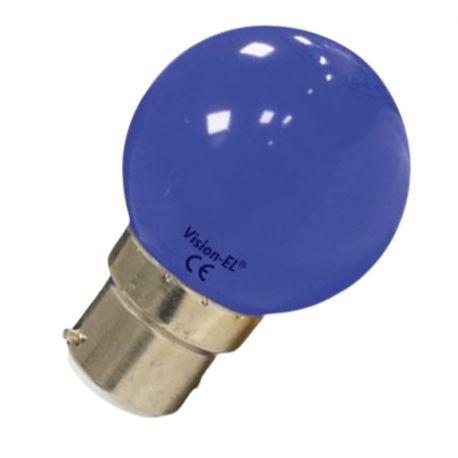 LED SPHERIQUE DECO DEPOLIE - B22 - 1W - BLEU - Ø45
