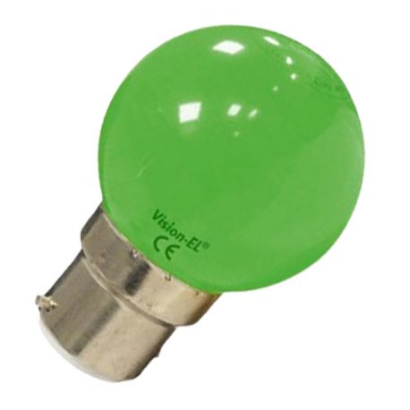 LED SPHERIQUE DECO DEPOLIE - B22 - 1W - VERT - Ø45