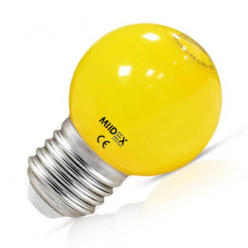                         Ampoule LED E27 - 1W - Jaune- Non dimmable 