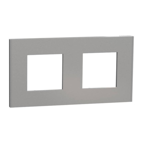 copy of Plaque Unica Deco Schneider - 2 postes - Taupe - Vertical/Horizontal