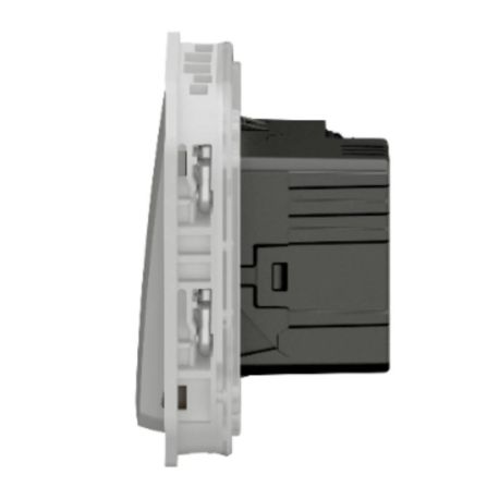 Legrand 191514 Interrupteur mural double, surface Plexo, pour extérieur, imperméable (IP55), couleur grise