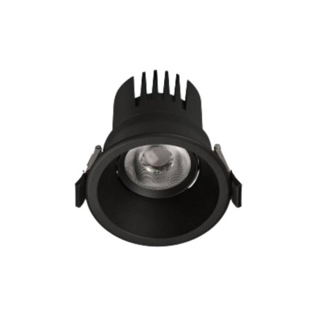 SPOT LED - 12W - 830 - 1260LM - ROND - NOIR - IP44 - CLII - Ø84