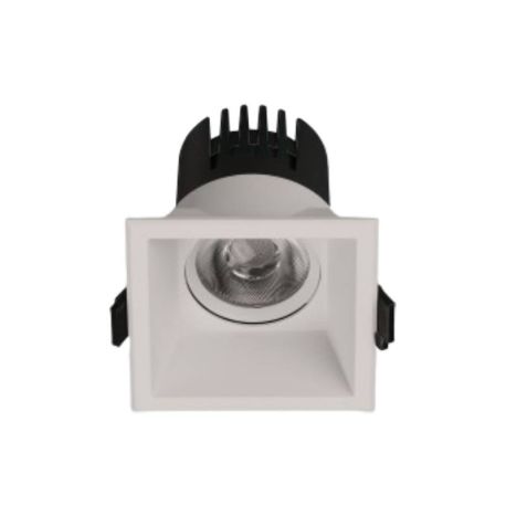 SPOT LED - 12W - 830 - 1260LM - CARRE - BLANC - IP44 - CLII - ?85