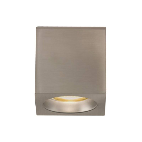 SPOT PLAFOND - BRANCO - CARRE - GU10 - NICKEL MAT - IP65 - CLII