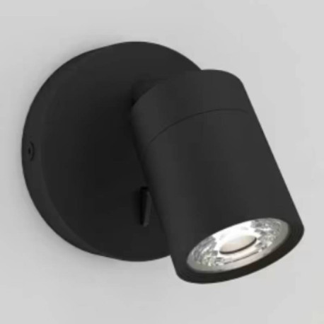 SPOT SUR PATERE - LUNA - 6W - 840 - 540LM - NOIR - IP44 - CLII - INTER