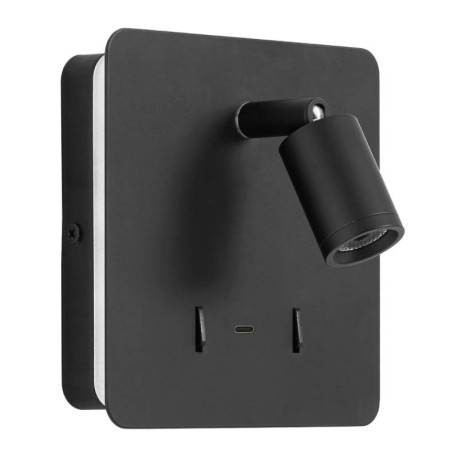 APPLIQUE + LISEUSE - LIZEO - INTER - 9W - 830 - 240LM - NOIR - USB C