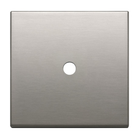 PLAQUE - 1 BOUTON - EIKON TONDO - NICKEL BROSSE