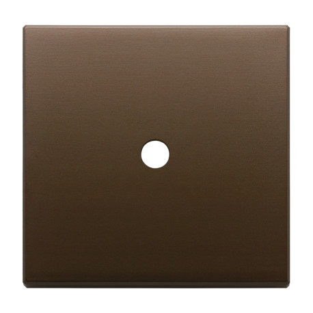 PLAQUE - 1 BOUTON - EIKON TONDO - BRONZE FONCE BROSSE