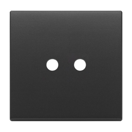 PLAQUE - 2 BOUTONS - EIKON TONDO - ANTHRACITE