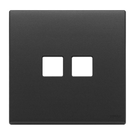 PLAQUE - 2 BOUTONS - EIKON FLAT - ANTHRACITE