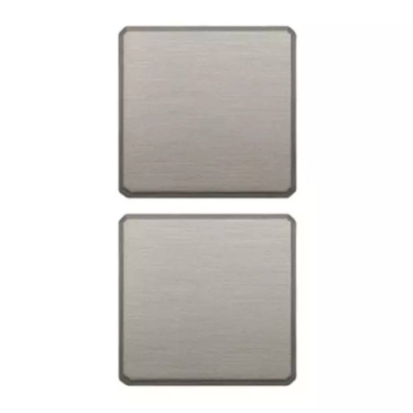 BOUTON - EIKON FLAT - NICKEL BROSSE - (2 pcs)