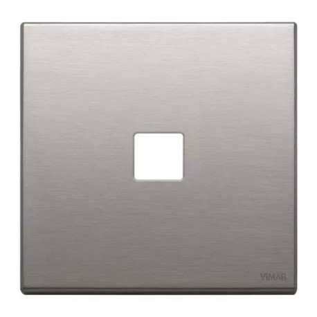 PLAQUE - 1 BOUTON - EIKON FLAT - NICKEL BROSSE