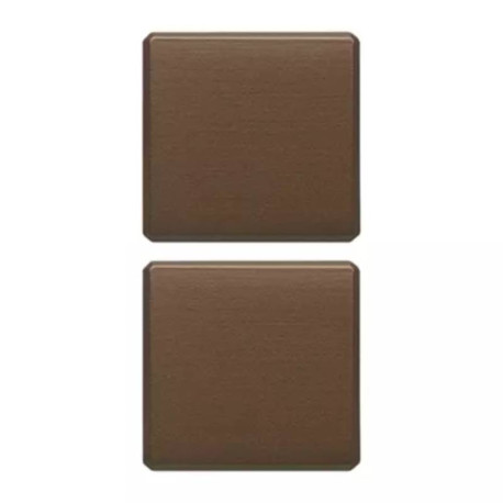 BOUTON - EIKON FLAT - BRONZE FONCE BROSSE - (2 pcs)