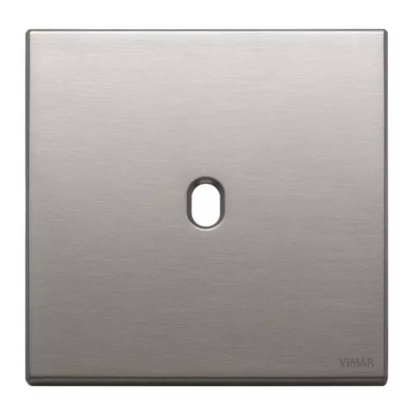 PLAQUE - 1 BOUTON - EIKON VINTAGE - NICKEL BROSSE