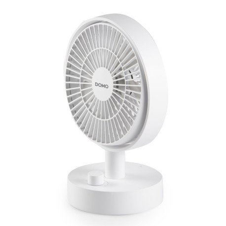VENTILATEUR - TABLE - Ø15cm - SUR BATTERIE 8H -10 VITESSES - PIVOTANT - BLANC