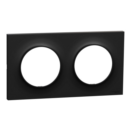 PLAQUE - 2 POSTES - NOIR - ODACE-R
