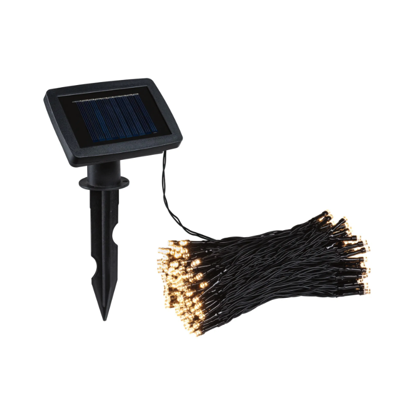                         Guirlande LED Solar Aurinka IP44 3000K 60x3lm - Noir