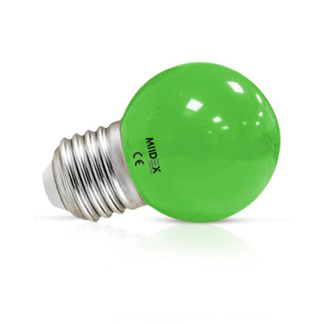 LED SPHERIQUE DECO DEPOLIE - E27 - 1W - VERT - Ø45