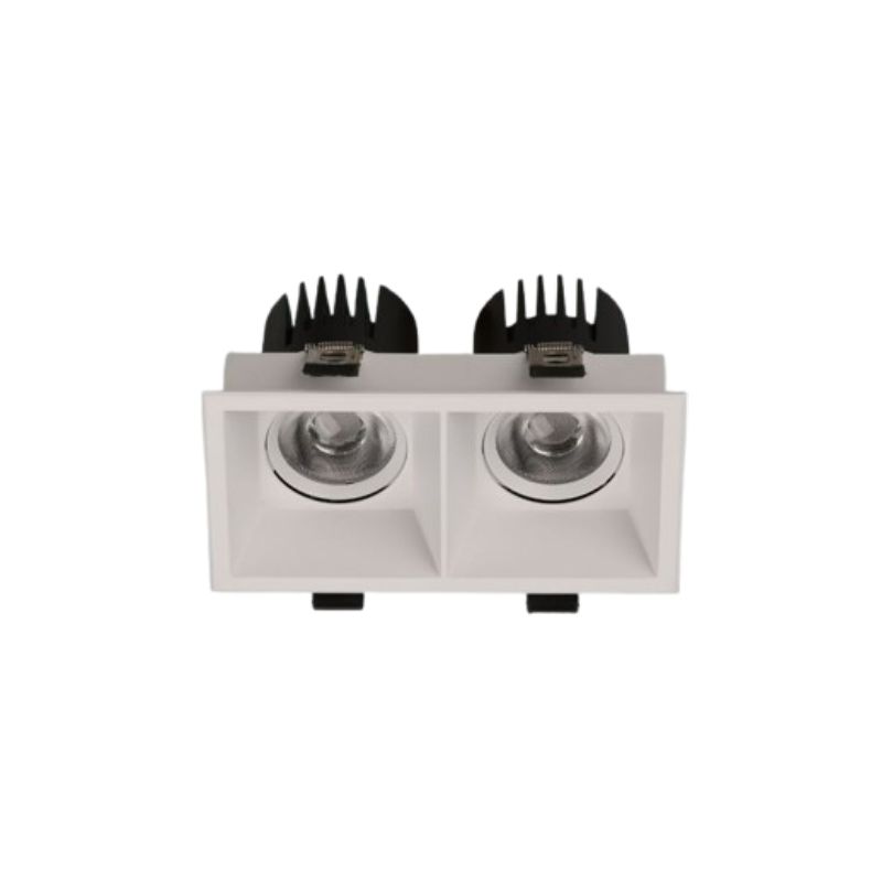                         SPOT LED - MOVE - 2X12W - 827/830 - 2610LM - RECTANGLE - BLANC - IP44 - CLII - ⧄85x157
