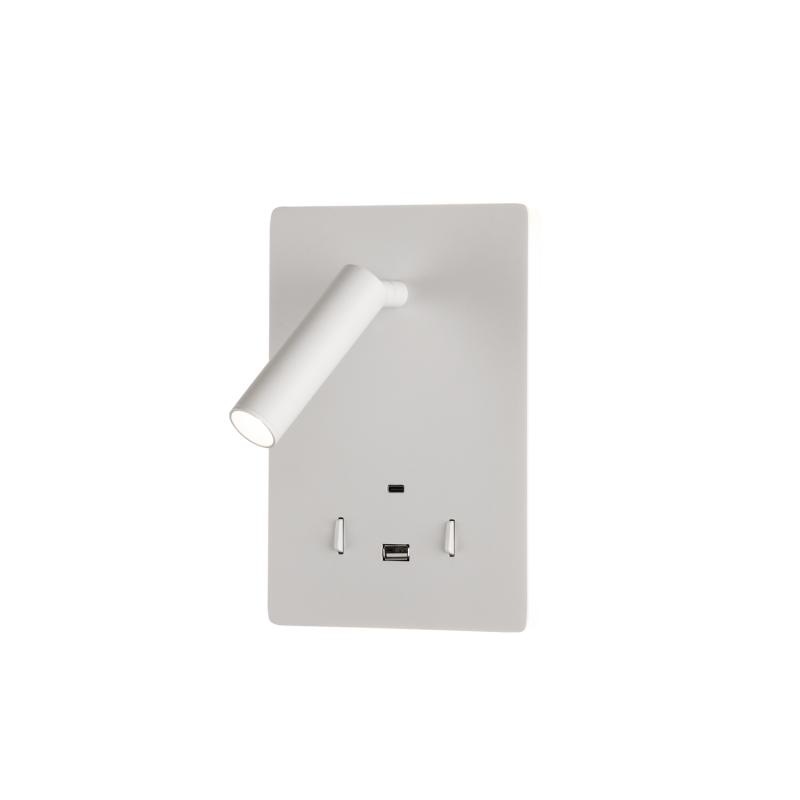                         APPLIQUE + LISEUSE - MANAT - 5W/3W - 830 - 415/285LM - BLANC - USB A/C