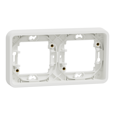 PLAQUE - DOUBLE - HORIZONTALE - ENCASTRE - BLANC - MUREVA