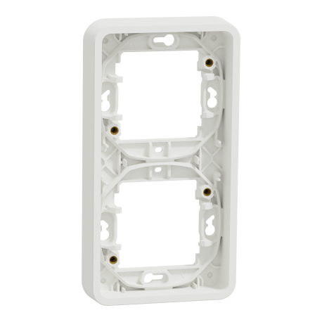 PLAQUE - DOUBLE - VERTICALE - ENCASTRE - BLANC - MUREVA