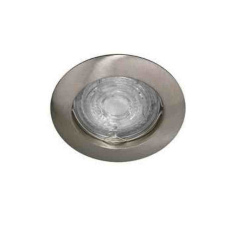 Spot encastré fixe KASA R Indigo - Rond - GU10 - 10W max - Nickel satiné - Sans ampoule