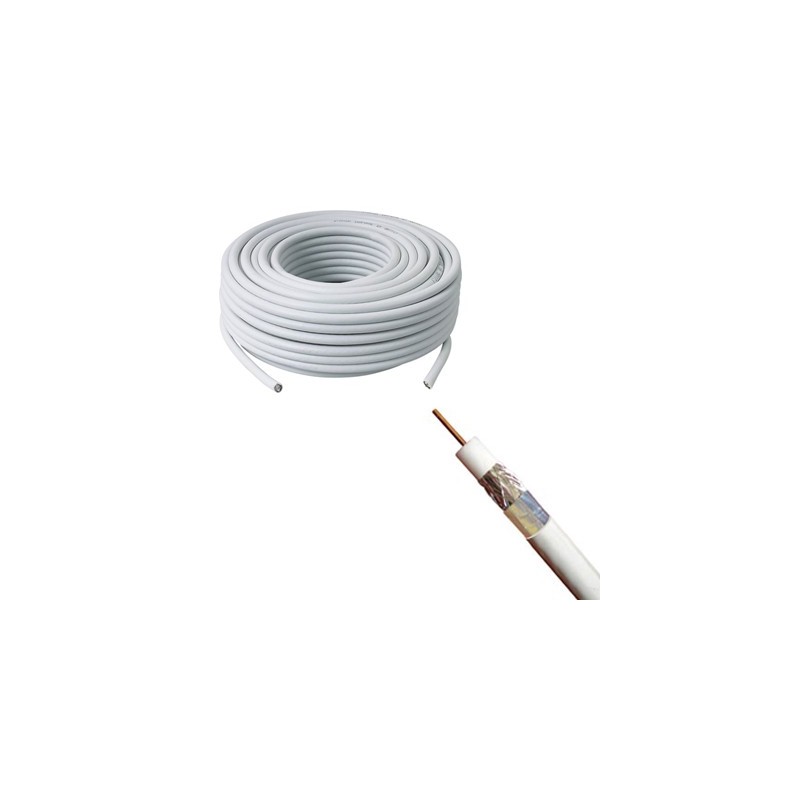                         Câble antenne COAX TV (clas B) 17PATC - vendu par rouleau de 100 mètres