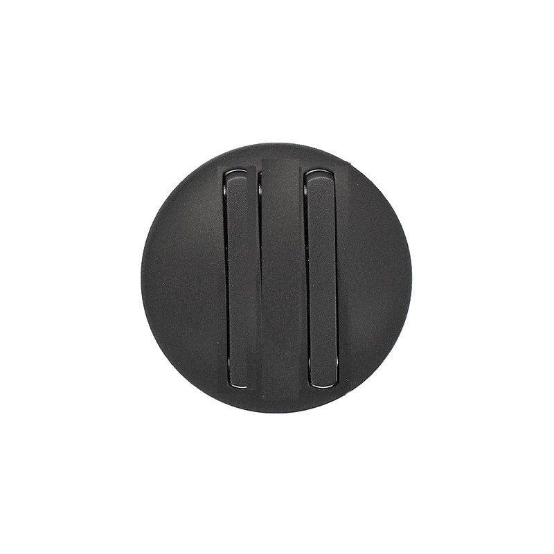                         Enjoliveur Graphite pour double interrupteur et va-et-vient Soft 10AX - doigt étroit