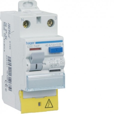 Interrupteur différentiel 2P 40A 30mA - Type AC