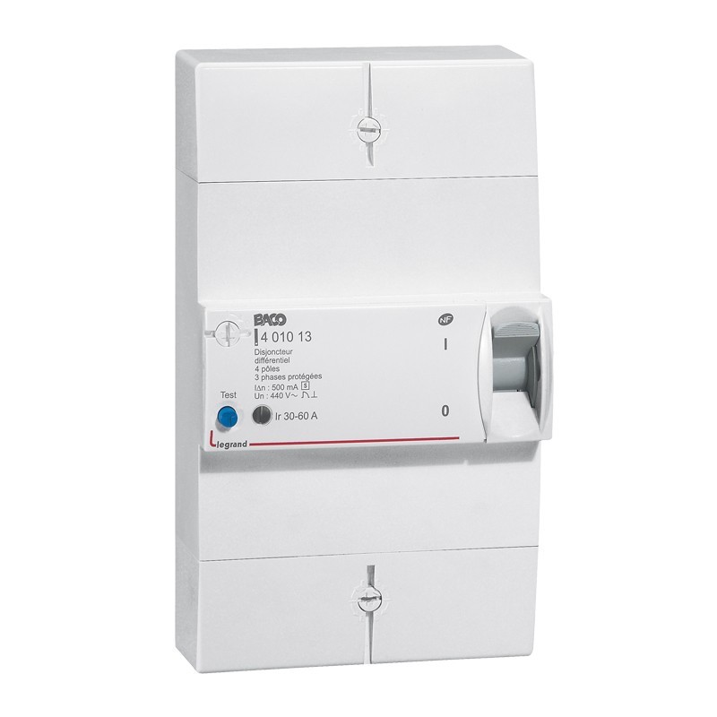                         Disjoncteur de branchement ERDF tétrapolaire - Sélectif - 30/60 A