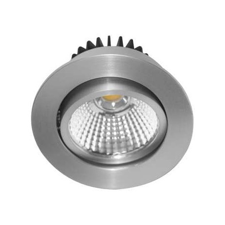 SPOT LED - 3W - 830 - 300LM - ROND ORIENTABLE - ALU - IP44 - CLII - DIMMABLE