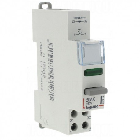 Inter poussoir CX3 1 module - Double fonction - Avec voyant
