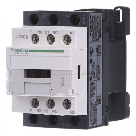 Contacteur TeSys LC1D - bobine 24VCA - 3P AC3 440V - 4kW - 3F 