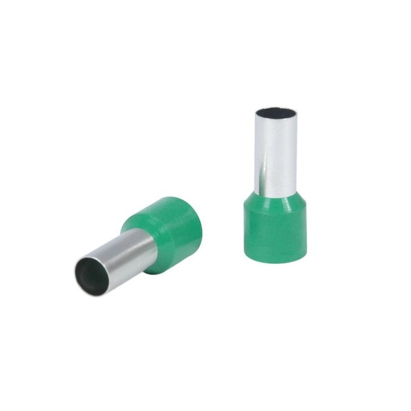                         Embout de câblage simple - 6mm² - Vert - Sachet de 100 pièces