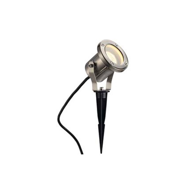                         Projecteur extérieur Nautilus Piquet - Inox brossé - GU10 - 35W - Câble 1,5m