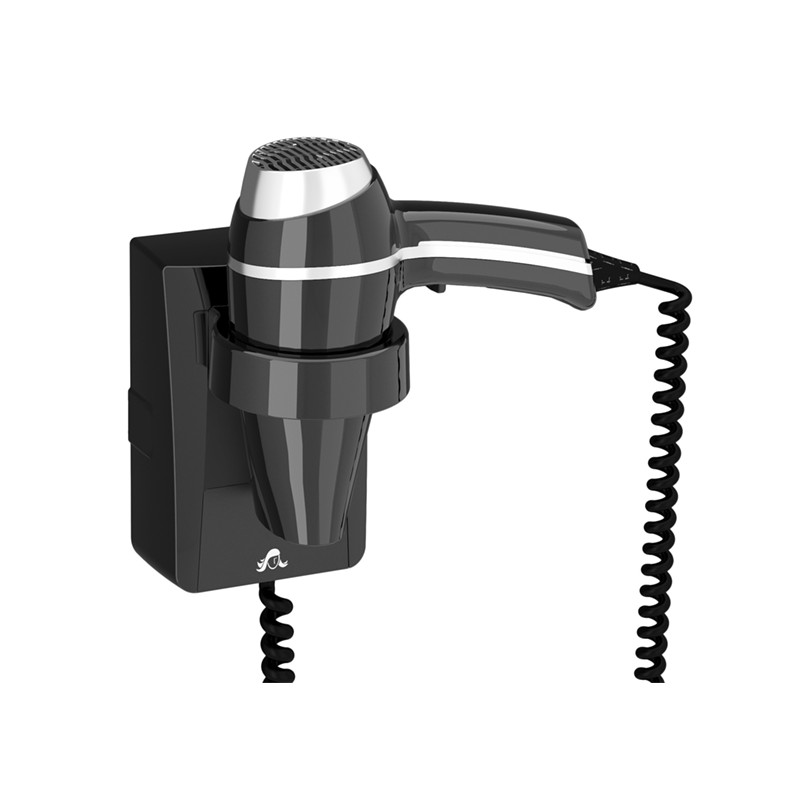                         Sèche-cheveux Clipper II Support - 1400W - Noir - Avec support de base
