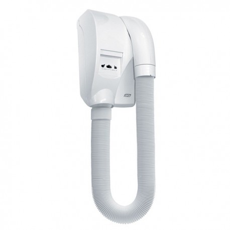 SECHE CHEVEUX - CARAIBE - 1000W - PRISE RASOIR MONO - IP44 - BASE - BLANC