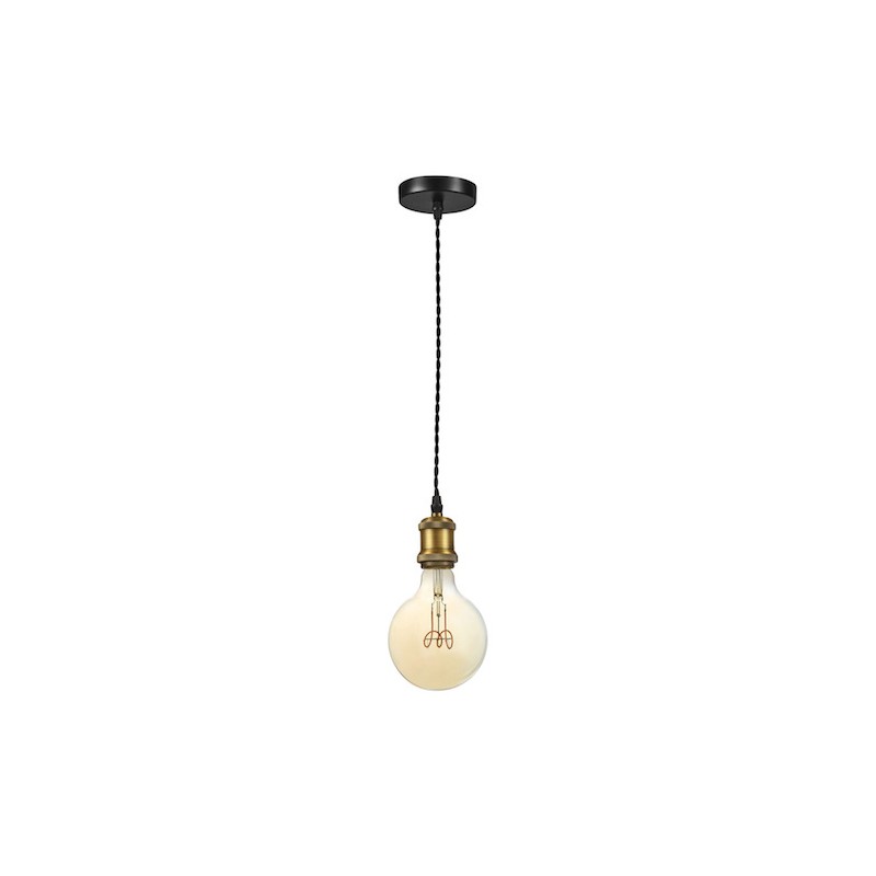                         Suspension Époque E27 - 150W - Sans ampoule - Laiton