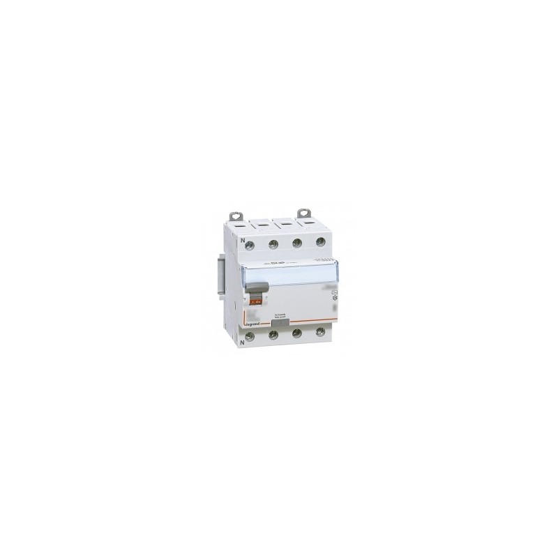                         Interrupteur différentiel DX³-ID arrivée haute et départ bas - A vis - 4P 400V~ 40A typeA 30mA - 4 modules