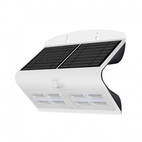 APPLIQUE - SUNNY - LED SOLAIRE - 6.8W - 840 - 880LM - DETECTEUR - IP65 - BLANC